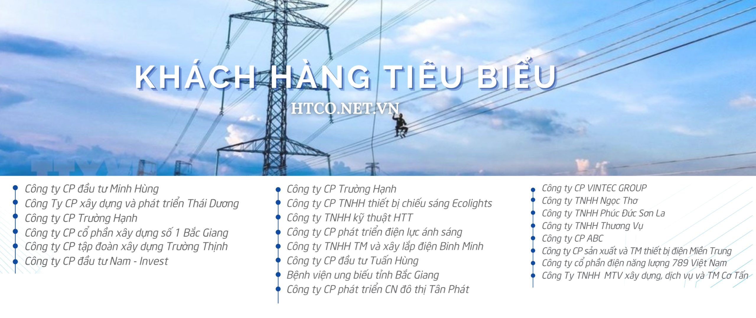 Một số khách hàng tiêu biểu của HTCO